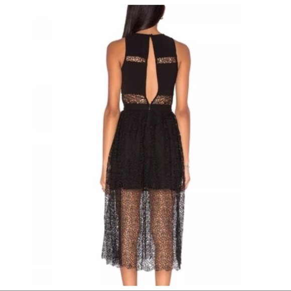 NBD SLEEVELESS FLORAL LACE MIDI DRESS - Picture 2 of 3